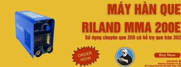 Máy hàn que Riland MMA 200E - Điều khiển bằng chip CPU mới nhất