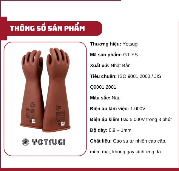Găng tay cách điện hạ thế Yotsugi