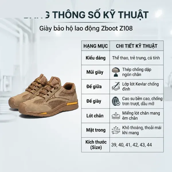 Giày bảo hộ lao động Zboot Z108