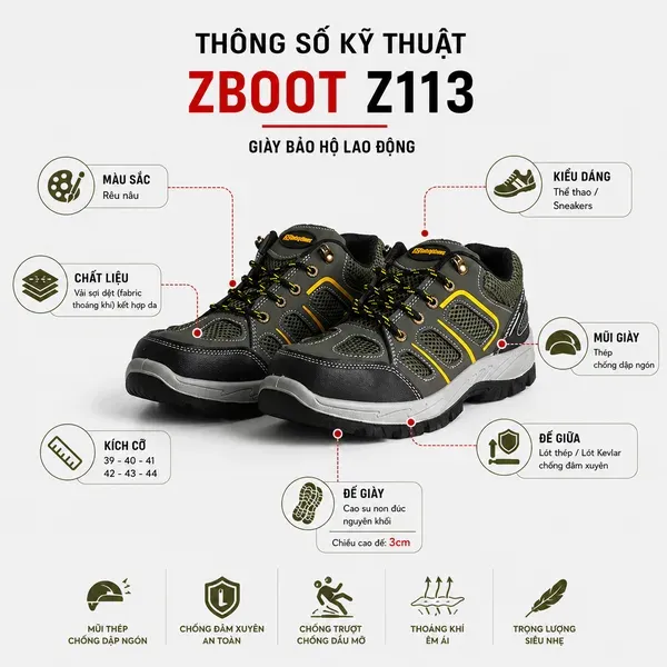 Giày bảo hộ Zboot Z113