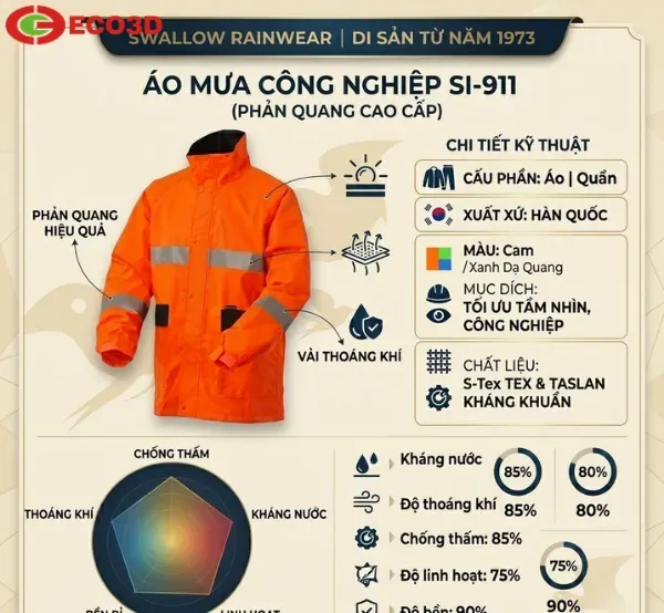 Bộ quần áo mưa Hàn Quốc SI-911