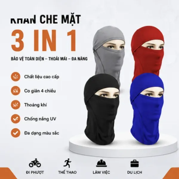 Khăn Che Mặt 3 In 1 Co Giãn