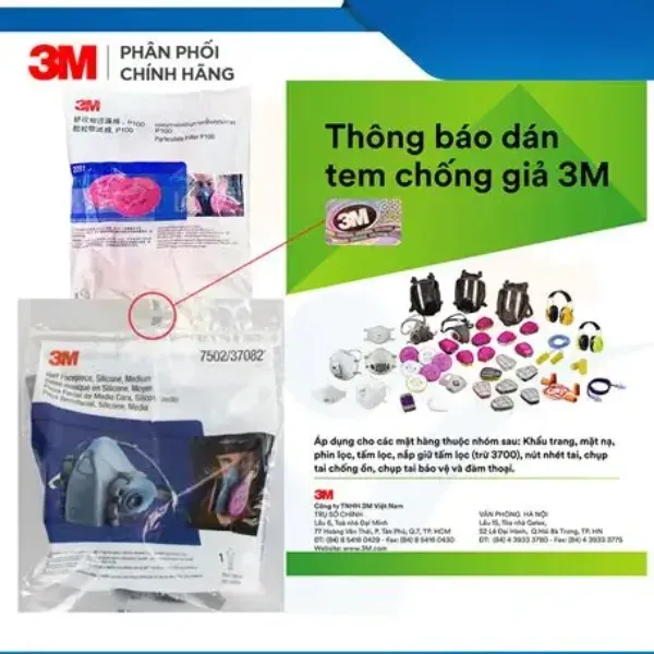 Mặt Nạ Phòng Độc 3M 7502 Chính Hãng