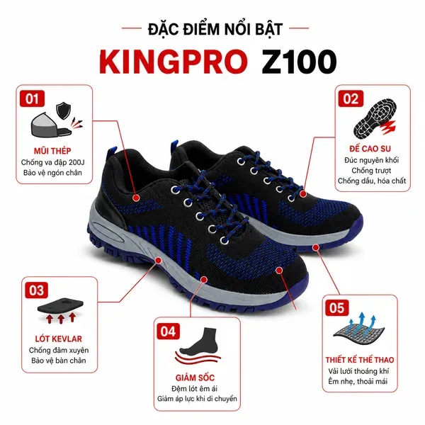 Giày bảo hộ lao động cao cấp Z100