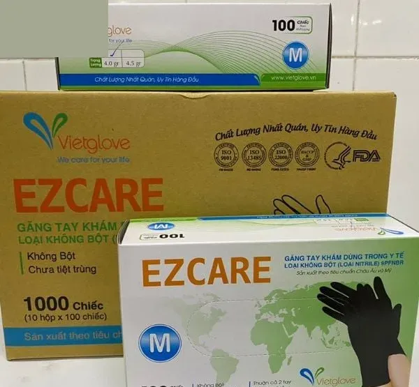 Găng tay y tế nitrile không bột VietGlove EZCARE 4g
