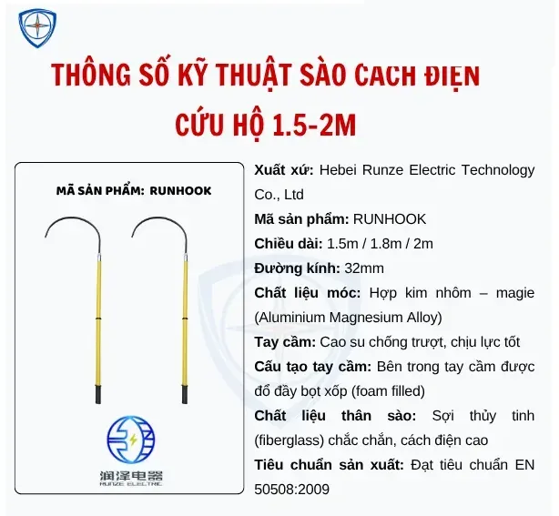 SÀO CÁCH ĐIỆN CỨU HỘ 1.5-2M