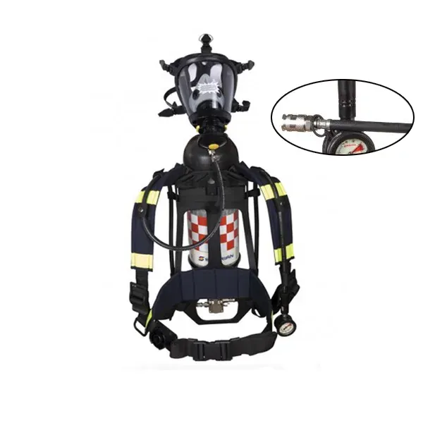 Bộ Thiết Bị Trợ Thở SCBA855T T8000, Mặt Nạ Survivair 20/20, Carbon 6,8L, Dây Kết Nối