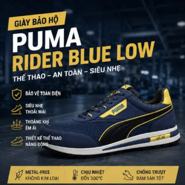 Giày Bảo Hộ Puma RIDER BLUE LOW Chính Hãng