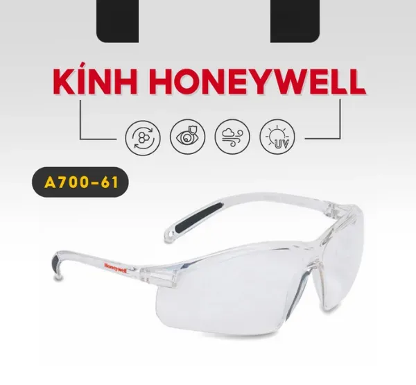 Kính bảo hộ A700 Honeywell trong suốt 1015361
