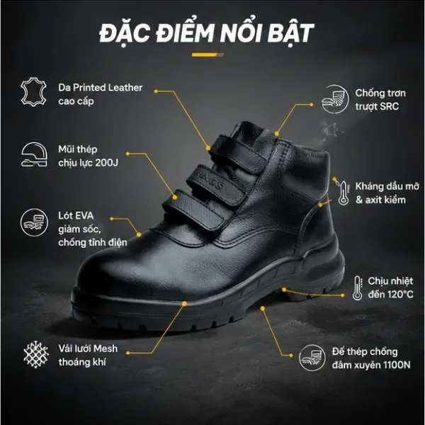 Giày cao cổ cài dây King's KWS941