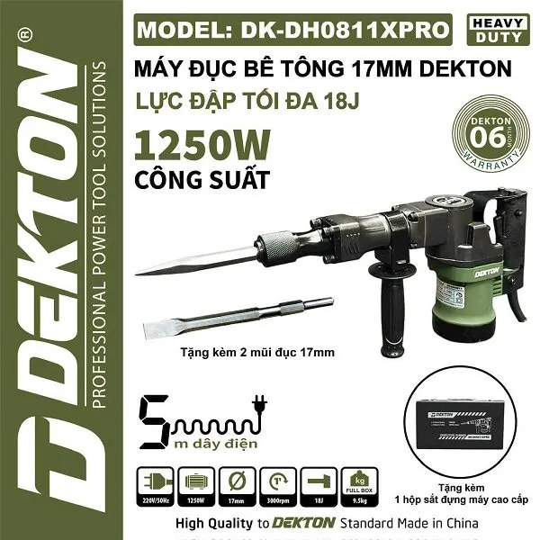 Máy đục Dekton 17 ly DK-HD0811XPRO