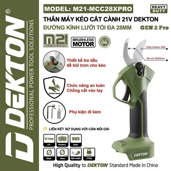 Kéo cắt cành Dekton M21-MCC28XPRO