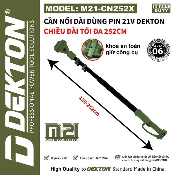 Cần nối dài Dekton M21-CN252X