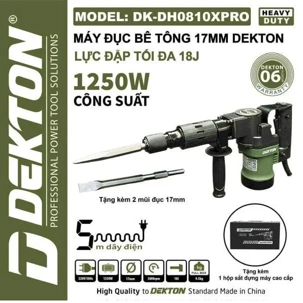 Máy đục bê tông Dekton DK-DH0810XPRO