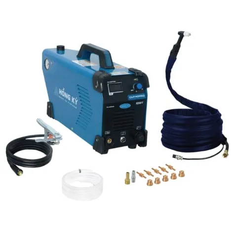 Máy cắt plasma Hồng Ký CUT40Pro cắt tốt trên thép 1-6mm. cắt thép tối đa 10mm, vận tốc cắt tay 2.9cm/phút