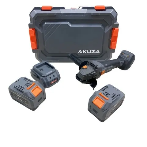 Máy mài góc pin Akuza MG100-01BL trang bị 2pin 1sạc. Tốc độ không tải lên đến 8500 vòng/phút