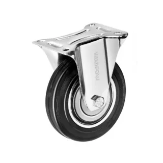 Bánh xe đẩy thép + cao su cố định 6" WADFOW WJL3361
