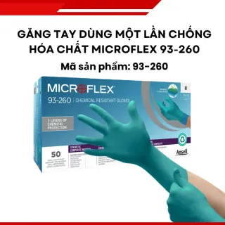 Găng tay dùng một lần chống hóa chất Microflex 93-260