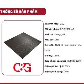 Thảm cách điện CG-JYD 35KV mặt rãnh
