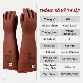Găng tay cách điện Yotsugi 26.5kV YS101