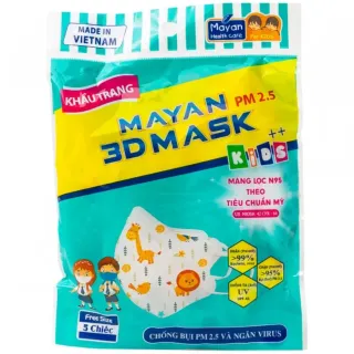 Khẩu Trang Mayan Trẻ Em 3D Mask PM2.5 (5 cái)