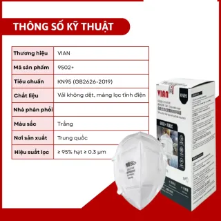 Khẩu trang chống bụi mịn vian 9502+