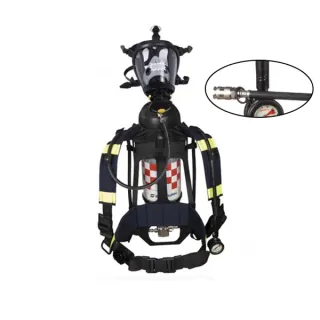 Bộ Thiết Bị Trợ Thở SCBA855T T8000, Mặt Nạ Survivair 20/20, Carbon 6,8L, Dây Kết Nối