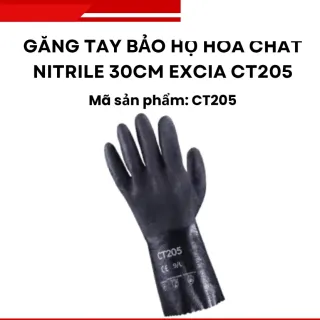 Găng tay bảo hộ hóa chất Nitrile 30cm EXCIA CT205