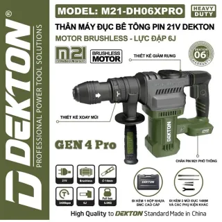 Máy đục bê tông dùng pin Dekton M21-DH06XPRO
