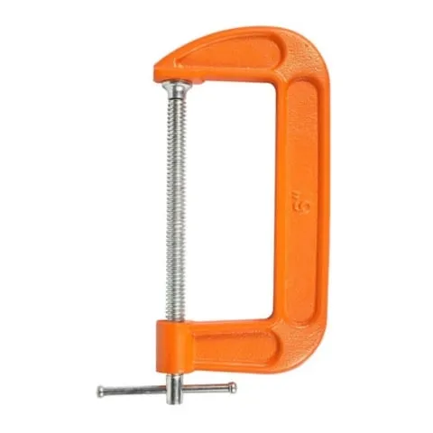 Kẹp chữ G kích thước 6 inch 150mm Kendo - 40603 Làm từ thép mạ niken chất lượng cao, đảm bảo độ bền và chống gỉ sét.