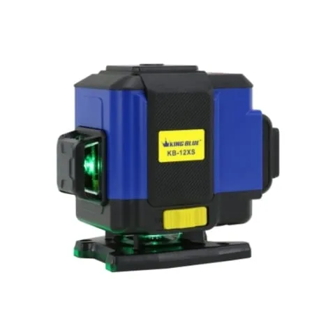 Máy cân bằng laser King Blue KB-12XS Trang bị công nghệ chống thấm nước và chống bụi. Máy có 12 tia xanh siêu sáng.