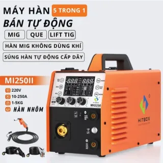 Máy hàn mig Hitbox MIG250II tích hợp MIG có khí, MIG không khí (gasless), MMA và Lift TIG