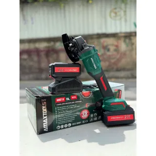 Bộ máy mài pin cầm tay đường kính đá 10mm AMAXTOOLS AM100C-SM
