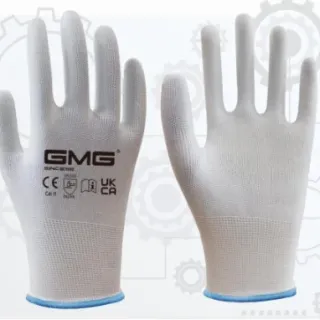 Găng tay phôi không nhúng keo 13 kim polyester trắng