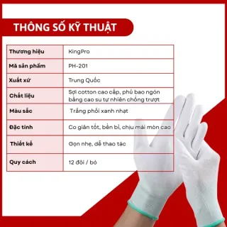 Găng tay phủ bao ngón sợi kim Kingpro PH-201