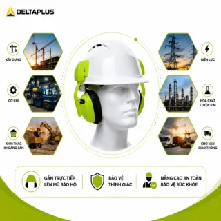 Tai Nghe Chống Ồn Gắn Mũ Delta Plus Suzuka 2