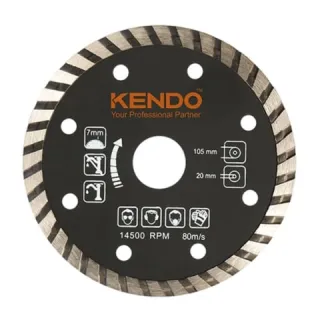 Đĩa cắt kim cương vành Turbo 125×22.23/20/16mm Kendo-61212112
